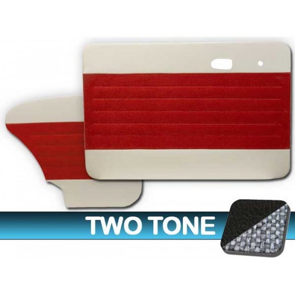 Bug 49-55, Two-Tone Horizontal Panels NO Pockets Full Set